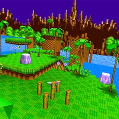 Green Hill Zone Wallpaper, Dreamcast Aesthetic, Sonic Green Hill Zone, Green Hill Zone, Sonic Unleashed, Sonic Adventure 2, Angry Dog, Green Zone, Sonic Mania