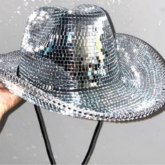 Disco Ball Cowboy Hat. This Is The Ultimate Cowboy Hat For Any Collection. Brand New Without Tags. One Size Fits All. Sparkle Cowboy Hat, Bedazzled Cowboy Hat, Ball Theme Birthday, Cowgirl Costume, Girl Party, Star Girl, Disco Ball, One Size Fits All, Cowboy Hats