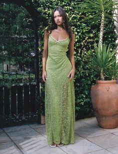 Green Lace Maxi Dress, Lace Long Prom Dress, Prom Dress Evening, Ball Gowns Evening, Looks Street Style