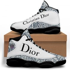 Click link to buy it: . ✔ Fast shipping. ✔ Limited design. Product Infomation: Dior white blue air jordan 13 sneakers shoes hot ... Air Jordan 13This is Shoes Air Jordan 13 Custom Print On Demand. Best shoes gifts for men women with full size+ Style: Air Jordan 13.+ Upper skin can print patterns.+ Hidden Printed Shoes, Jordan 13 Shoes, Air Shoes, Blue Air, Kawaii Shoes, Dior Logo, Popular Sneakers, Hot Gifts, Air Jordan Sneakers