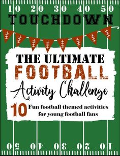 the ultimate football activity challenge for kids to learn how to play with numbers and numbers