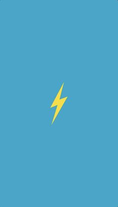 a yellow lightning bolt on a blue background