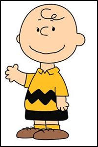 an image of a cartoon character with the words charlie brown on it