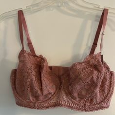 Reveal Lingerie Rose Laced Bra 34dd Nwt Excellent Condition Never Used Sexy/Pretty Adjustable Straps 2 Hook Back Strap A Bit Transparent Underwire Pink Feminine Bra With Delicate Lace, Feminine Pink Bra With Delicate Lace, Pink Partially Lined Lace Bra, Pink Underwire Partially Lined Bra, Pink Full Cup Partially Lined Bra, Rose Lace, Lace Bra, Back Strap, Women's Intimates