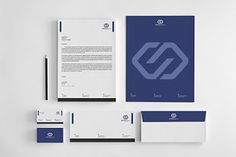 the stationery is neatly organized and ready to be used for your company's branding