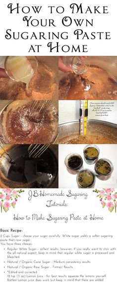 JBHomemade Sugaring Tutorials: How to Make Sugaring Paste at Home Sugar Wax Recipe Diy, Wax Recipe, Sugaring Paste, Flat Tummy Tips, Underarm Hair Removal