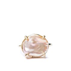 Aloha | Keshi Pearl 14k Gold Ring Pink Keshi Pearl Organic Raw Shape 13x10mm Low Profile Prong Setting 1.5x1.25mm Squared Band Smooth Finish 14k Yellow Gold To explain what Japanese Akoya Keshi Pearls are, one must start by explaining what they are not: Keshi aren’t found in large quantities and are an extremely rare form of pearl. In fact, true Japanese Keshi pearls are from the Japanese Akoya Oyster found only in the Sea of Japan. Keshi, from the Japanese word for “poppy seed”, can take seven Suede Box, Japanese Word, Organic Jewelry, Diamond Alternatives, Morganite Engagement, Poppy Seed, Keshi Pearls, Pink Ring, 14k Gold Ring