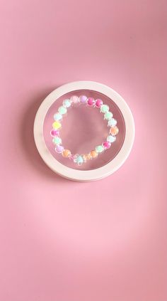 Candy Rush bracelet. Elastic, 6.5 inch bracelet. Hypoallergenic Plastic Bracelets As Gift, Hypoallergenic Plastic Bracelets For Gift, Plastic Bracelets As A Gift, Candy Rush, Odessa, Labour Day, Rush, Light Pink, Jewelry Bracelets