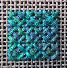 a close up of a piece of cloth with some blue and green squares on it