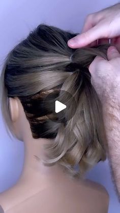 Updo With Shoulder Length Hair, Up Do With Short Hair, Short Braid Updo, Bride Updos For Medium Hair, Easy Diy Short Hair Updo, Prom Hair Down Shoulder Length, Short Brown Hair Updo, Wedding Guest Hairstyles For Short Hair Updo, Hairups Easy Short Hair