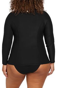 Spend your day relaxing on the beach in this long-sleeve swim top that zips at the front and is made from supersoft fabric with built-in UPF protection. Crewneck Long sleeves 82% recycled nylon, 18% spandex Hand wash, dry flat Imported This product meets Nordstrom Sustainably Sourced Materials criteria: contains at least 50% sustainably sourced materials Long Sleeve Rash Guard With Upf 50+ For Beachwear, Beachwear Rash Guard With Upf 50+ Long Sleeve, Long Sleeve Rash Guard Upf 50+ For Swimming, Long Sleeve Upf 50+ Rash Guard For Swimming, Long Sleeve Rash Guard For Swimming Upf 50+, Long Sleeve Beachwear Rash Guard For Poolside, Upf 50+ Long Sleeve Rash Guard For Swimming, Beachwear Long Sleeve Rash Guard For Poolside, Long Sleeve Swimwear With Upf 50+