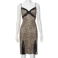 Please refer to our sizing chart for a guideline when choosing a size. 5 business days order processing time. 90% polyester 10% spandex Fitted Leopard Print Mini Dress, Trendy Leopard Print Mini Dress, Leopard Print Mini Dress With Spaghetti Straps, Fitted Leopard Print Mini Dress With Spaghetti Straps, Chic Leopard Print Dresses With Spaghetti Straps, Summer Leopard Print Mini Bodycon Dress, Leopard Print Cami, Backless Crop Top, Mini Cami Dress