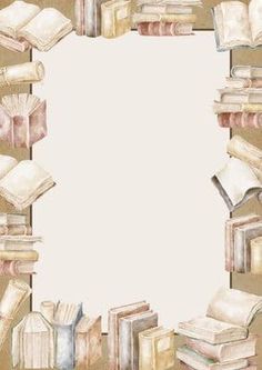 an artistic watercolor painting of books arranged in a rectangle