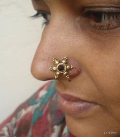 18k vintage antique gold nose stud nosepin old rabri belly dance jewelry Traditional Chandbali Nose Rings For Festive, Traditional Chandbali Nose Rings For Festive Occasions, Festive Temple Jewelry Chandbali Nose Rings, Festive Chandbali Temple Jewelry Nose Rings, Traditional Festive Chandbali Nose Rings, Kundan Temple Jewelry Nose Rings For Festive Occasions, Temple Jewelry Style Nose Rings For Festivals, Festive Kundan Temple Jewelry Nose Rings, Bohemian Gold Nose Rings For Festival