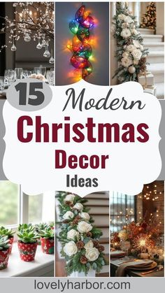 modern christmas decor ideas with text overlay