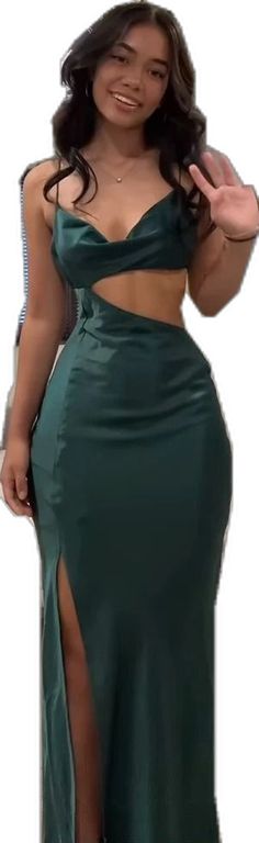 Fitted Green Mini Dress With Back Zipper, Fitted Green Dress With Back Zipper, Green Fitted Backless Dress For Formal Occasions, Green Fitted Backless Dress, Fitted Satin Dress With Back Zipper, Fitted Backless Dress With Back Zipper, Fitted Green Backless Dress For Prom, Green Mermaid Prom Dress, Satin Sleeves