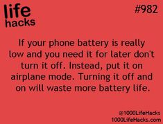 . Start Living Life, Phone Hacks, Phone Battery