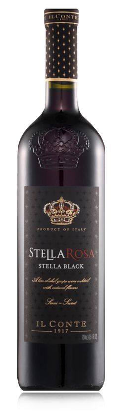 a bottle of stella rosa lignite with an ornate design on the top