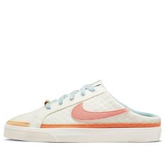 (WMNS) Nike Court Legacy Mule 'Sail Light Madder Root' DV1741-181 Sporty Canvas Slip-on Sneakers For Summer, Nike Sporty Slip-on Sneakers With Rubber Sole, Summer Leisure Sneakers With Cushioned Footbed, Textile Slip-on Sneakers For Leisure, Nike Slip-on Athleisure Sneakers, Slip-on Textile Sneakers For Leisure, Slip-on Low-top Leisure Sneakers, Leisure Textile Slip-on Sneakers, Sporty Summer Canvas Slip-on Sneakers