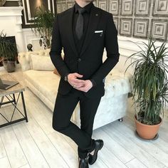 Full Black Suit, Suit For Men Wedding