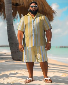 This Hawaiian Shirt Shorts Set is suitable for all kinds of casual occasions, such as vacations, beach parties, summer picnics and so on. You can pair it with a pair of sandals or sneakers for a trendy look. Whether you are on vacation or in daily life, this set will bring you a comfortable and stylish wearing experience. Casual suit: Casual men's short-sleeved shirt suit focuses more on comfort and leisure. It usually consists of a light, short-sleeved shirt worn with jeans or slacks. This set is suitable for everyday casual events, parties or vacations.Sports Suit: Sports men's short sleeve shirt suit suitable for sports or outdoor activities. It is usually made of moisture-wicking and breathable fabric, providing a comfortable wearing experience. This set is suitable for fitness, runnin Types Of Suits, Dog Suit, Summer Picnics, Suit Casual, Mens Casual Outfits Summer, Beach Parties, Mens Short Sleeve Shirt, Casual Suit, Printed Jumpsuit