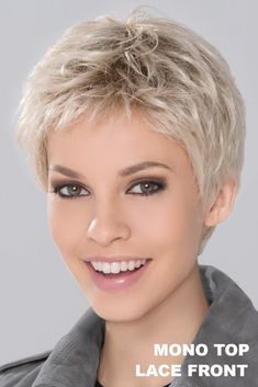 Ellen Wille Wigs - Run Mono – NameBrandWigs by Joshua24.com Short Wig Styles, Asian Hairstyles, Hair Asian, Super Short Hair, Short Grey Hair, Pixie Hair, Short Hair Wigs, Very Short Hair