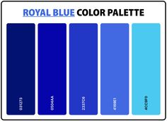 the royal blue color palette is shown in this graphic style, with different shades and colors