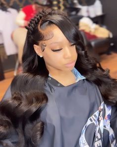 Wavy Side Part, Side Part Wig, Sweet 16 Hairstyles, Lace Wigs Styles, Hairstyle Idea