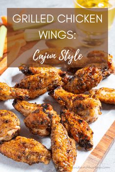 grilled chicken wings with cajun style sauce