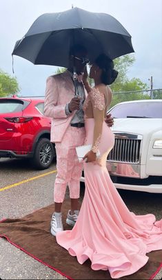 Pink And White Hoco Dress, Pink Prom Outfits For Couples, Light Pink Prom Couple, Prom Couples Black People, Senior Homecoming Dress, Pink Prom Couple, Prom Outfits For Couples, Prom 2k23, Prom Planning