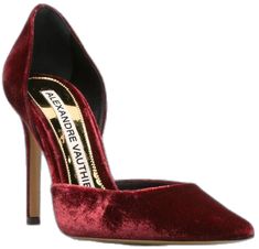 Luxury Red Calf Leather Heels, Luxury Red Suede Heels, Burgundy Ankle-high Leather Heels, Luxury Red Slingback Pumps With 4-inch Heel, Red Suede Ankle-high Heels, Alexandre Vauthier, Stiletto Pumps, Calf Leather, Stiletto Heels