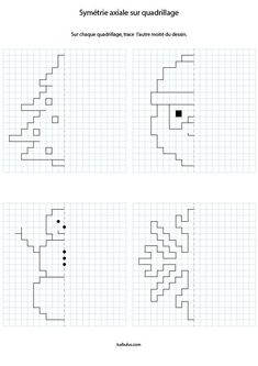 four squares that have different shapes and sizes