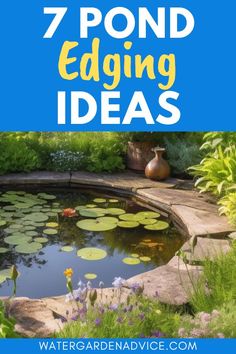 garden pond edging Rustic Pond Ideas, Pond Edge Ideas, Pond Edging Ideas, Plants For Pond Edge, Small Pond In Flower Bed, Pond Rocks, Wildlife Ponds For Small Gardens, Preformed Pond Liner