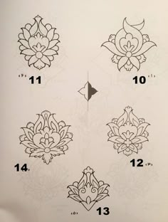 the instructions for how to draw an ornament in pencil and ink on paper