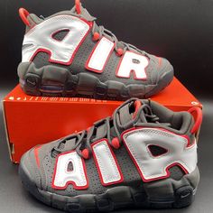 Nike Air More Uptempo Gs Black Red White Grey Dh9719-200 Size 4.5y = Women’s 6. Brand New Condition. Never Worn. No Lid 100% Authentic Size 4.5y/Women Size 6 Model #: Dh9719-200 Contact Us With Any Questions You May Have. We Offer Bundle Discount, Shipping Savings. Check Out Our Store! We Have Cool Clothing From Brands Nike, Jordan, Under Armour, Etc. We Also Have For Sale New Or Used Video Games. Make Sure To Follow Us For Regular Footwear & Clothing. Nike More Uptempo Shoes Red, Red Non-slip Sneakers For Outdoor Activities, Outdoor Sneakers With Red Sole And Round Toe, Red Non-slip High-top Sneakers, Red Outdoor Sneakers With Branded Insole, Red Breathable Sneakers For Outdoor Activities, Casual Red Non-slip Basketball Shoes, Casual Gray Sneakers With Red Sole, Red Low-top Non-slip Basketball Shoes