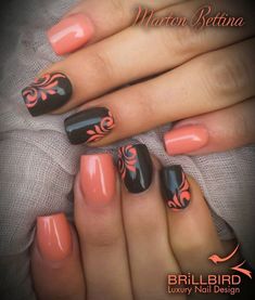 Miler Nail Art, Nail Art Designs 2023, Summer Nails 2023, Easy Nail Art Designs, Black Nail, Nails 2023, Get Nails, Gel Nail Designs