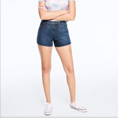 100% Cotton Medium Wash Solid High Rise Waist Blue Measurements 29 Waist 3" Inseam, 12" Rise, 29.5" Waist Pink Denim Shorts, Pink Denim, Vs Pink, Victoria Secret Pink, Pink Ladies, Denim Shorts, Victoria's Secret, Color Blue, High Rise