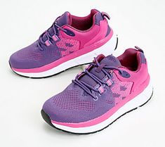 Providing supportive style for your active lifestyle, these breathable mesh sneakers are ready for everything from neighborhood strolls to high-impact workouts. From Propet. Slip-resistant Athleisure Running Shoes For Workout, Slip-resistant Low-top Running Shoes For Workout, Slip-resistant Athletic Running Shoes For Jogging, Low-top Mesh Walking Shoes For Workout, Athleisure Slip-resistant Sneakers For Workout, Pink Sporty Walking Shoes For Light Sports, Sporty Pink Walking Shoes For Light Sports, Sporty Pink Slip-resistant Running Shoes, Sporty Mesh Trail Running Shoes With Moisture-wicking