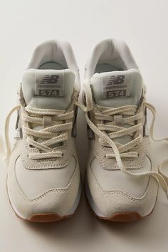 574 Sneakers | Free People Heritage Branding, New Balance 574 Sneakers, Womens Tennis Shoes, New Balance 574, White Concrete, New Balance Shoes, High Top Shoes, Womens Converse