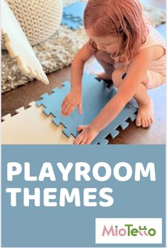 little girl playing in her playroom with a soft puzzle mat Paint Colors Playroom, Playroom Themes, Playroom Paint Colors, Playroom Paint, Foam Mat Flooring, Interlocking Tile, Playroom Design, Nursery Playroom