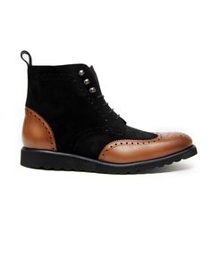 SG Rogue Sport Wingtip Boots – Black + Walnut - Southern Gents Navy Tuxedos, Boots Design, Wingtip Boots, White Oxford, Jodhpur Boots, Casual Fridays, High Top Boots, Oxford White, Black Wedges