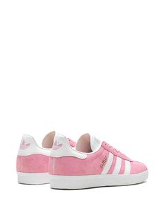 Adidas Gazelle "Pink Glow" Sneakers - Farfetch Farfetch Sneakers, Sambas Pink, Pink Sambas, Colorful Adidas, Girly Sneakers, Adidas Gazelle Pink, Pastel Sneakers, Pink Gazelles, Light Pink Sneakers