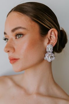 Gorgeous statement crystal and pearl earring with incredible beaded details. FINAL SALE Glamorous Beaded Crystal Earrings, Glamorous Crystal Cluster Earrings, Glamorous Jeweled Bridal Drop Earrings, Formal Crystal Earrings Jeweled, Glamorous Jeweled Crystal Bridal Earrings, Formal Jeweled Crystal Earrings, Elegant Jeweled Beaded Drop Earrings, Jeweled Crystal Earrings For Formal Occasions, Elegant Jeweled Beaded Earrings For Party