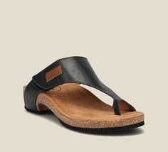 Taos Trulie Lightweight Leather Sandal | Official Online Store + FREE SHIPPING | Taos Cork Footbed Sandals, Supportive Sandals, Cork Sandals, Footbed Sandals, The Loop, Leather Wraps, Soft Suede