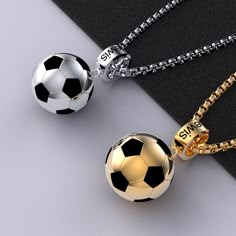 Free shipping over $39.99 Handling time>> Ship within 3-7 working days after payment. Fast refund>>Money Back Guarantee. This necklace is designed for Soccer Football fans. A delicate golden Soccer pendant hangs from a ring that can be engraved with your name. personalized soccer necklace is the best gift for soccer fans to celebrate the World Cup. Description: Color: Silver, Gold Material: Stainless steel Chain Length: 14", 16", 18", 20", 22" Dear Customers:We thank you for your purchase in our Soccer Gift Ideas, Football Things, Soccer Necklace, Soccer Jewelry, Football Jewelry, Football Necklace, Mens Necklace Pendant, Graduation Jewelry, Customizable Jewelry