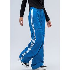 Unisex Wide Leg Cargo Pants  Material: 90% Nylon + 10% Spandex  Size: S, M, L, XL, 2XL Color: Blue Pants Type: Cargo Pants Style Type: Street Trendy  Season: Spring, Fall,   Occasion: Leisure, Outdoor, Daily, Vacation, Fall Outfits Fall Outfits Pinterest, Cargo Pants Style, Wide Leg Cargo Pants, Pants Style, Type Of Pants, Blue Pants, Fashion Pants, Cargo Pants, Season Spring