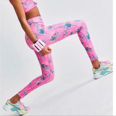 Brand New With Tags Limited Edition Trendy High-stretch Pink Bottoms, Pink Sports Bottoms For Spring, Sporty Pink Pants For Spring, High Stretch Pink Long Bottoms, High Stretch Pink Activewear For Summer, Pink High Stretch Leggings For Spring, Pink High-stretch Leggings For Spring, Pink High Stretch Sporty Pants, Pink Leggings For Spring Sports