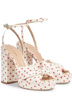 LK Bennett Amanda Block Heel Sandal (Women) | Nordstromrack Spring High Heel Sandals With Polka Dot Pattern, Polka Dot High Heel Sandals For Spring, Chic Polka Dot Open Toe Heels, Polka Dot Heels For Summer Party, Chic Polka Dot Heels For Spring, Polka Dot Heels, Walk In My Shoes, Lk Bennett, Heel Sandal