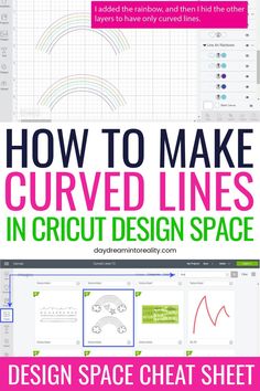 how to make curved lines in cricut design space with text overlays