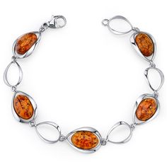 Baltic Amber Bracelet Sterling Silver Cognac Color Oval Shape SB4388 SB4388 Amber Gemstone, Cognac Color, Amber Bracelet, Raw Beauty, Garnet Jewelry, Natural Amber, Bracelet Sterling Silver, Latest Jewellery, Amber Jewelry